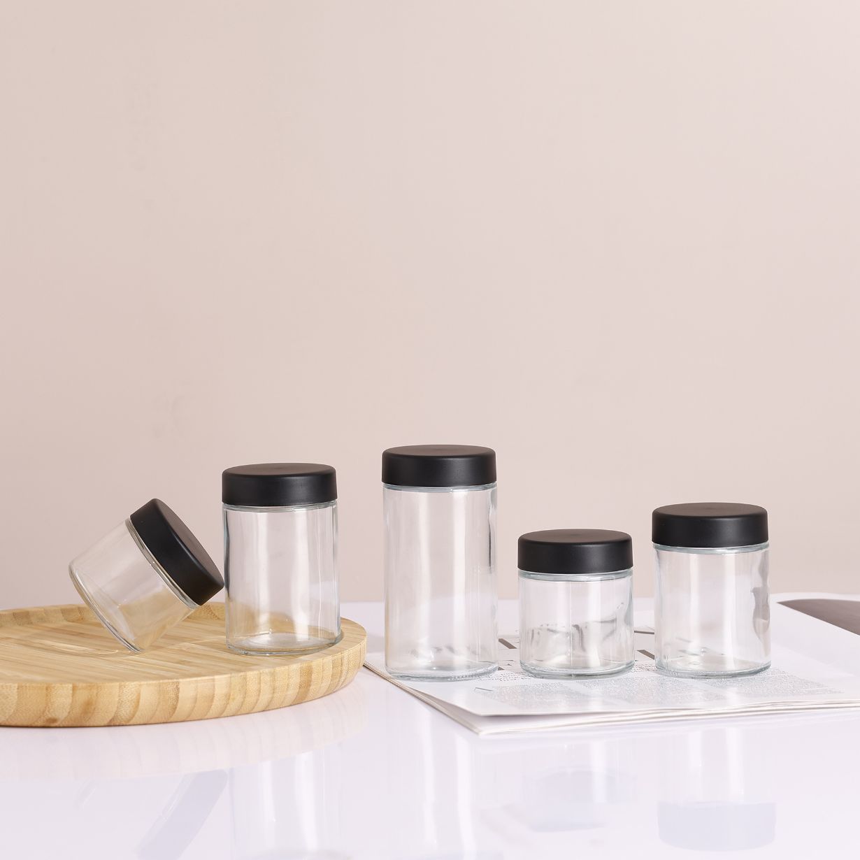 Dia 57mm Straight Sided CR Glass Flower Jar with Child Resistant Cap - Image 5