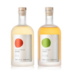 Frosted glass vodka bottle