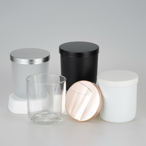 candle glass jar with metal lid