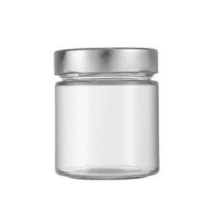 Round Jam Spice Honey Peanut Butter Canning Glass Jar with Deep Metal Lids