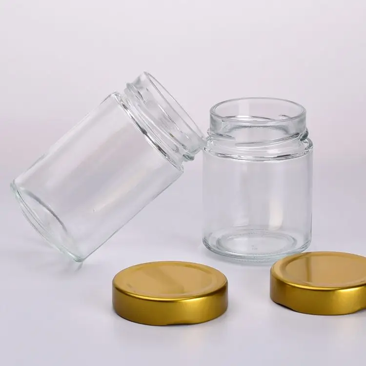 Wide Mouth Round Food Glass Jars with Deep Metal Lids - Image 2