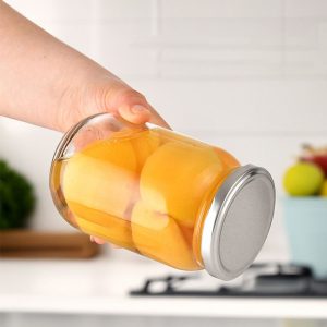 Food Grade Glass Jars with Twist Off Metal Lids Airtight Storage for Honey Jam Spices