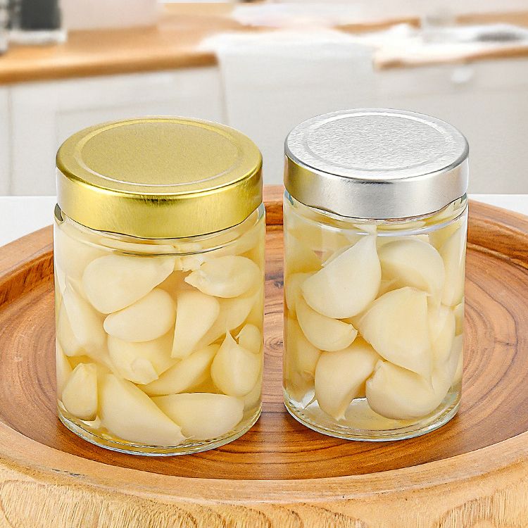 Round Jam Spice Honey Peanut Butter Canning Glass Jar with Deep Metal Lids - Image 3