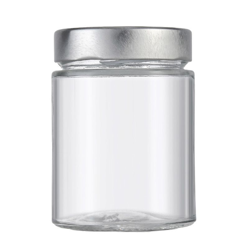 Round Jam Spice Honey Peanut Butter Canning Glass Jar with Deep Metal Lids - Image 2