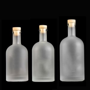 Frosted 375ml 500ml 750ml Glass Liquor Bottle for Vodka, Rum & Gin