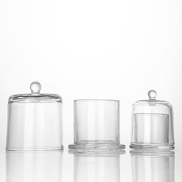210ml 390ml 730ml Glass Bell Jar for Candle Making - Wholesale Scented Candle Containers with Dome Lid - Image 5