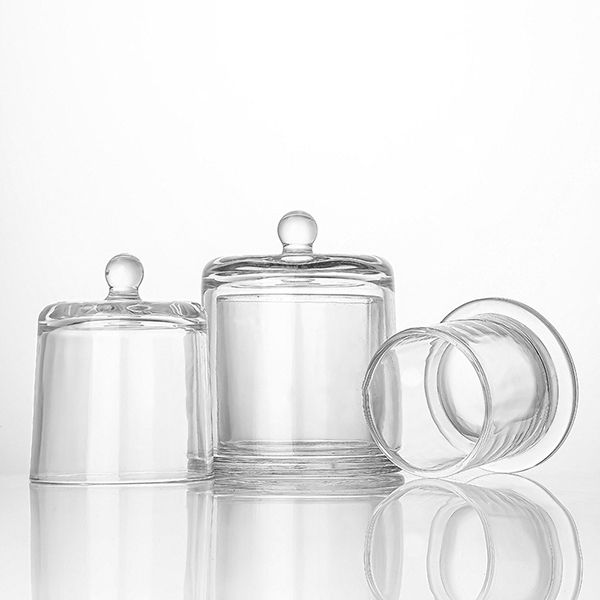 210ml 390ml 730ml Glass Bell Jar for Candle Making - Wholesale Scented Candle Containers with Dome Lid - Image 4