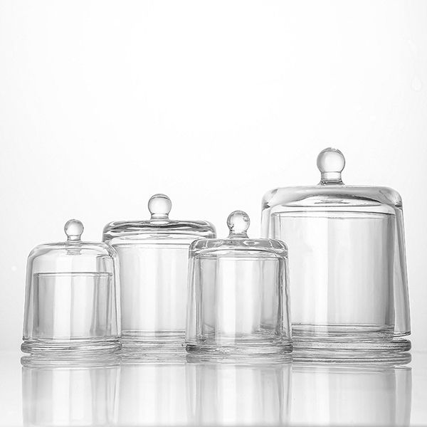 210ml 390ml 730ml Glass Bell Jar for Candle Making - Wholesale Scented Candle Containers with Dome Lid - Image 2