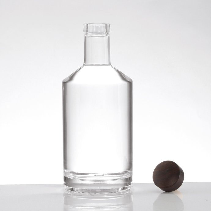 Bulk Cylinder Round Shape Thick Bottom Liquor Glass Bottle - Image 3