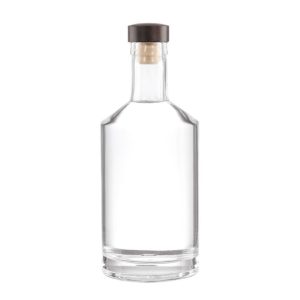 Bulk Cylinder Round Shape Thick Bottom Liquor Glass Bottle