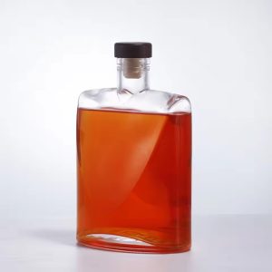 Custom Square Flat 700ml Glass Whiskey Vodka Tequila Bottles