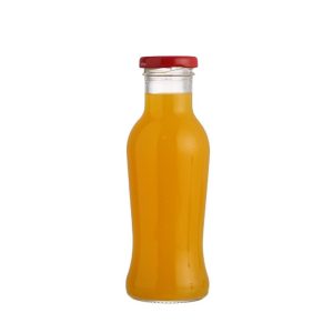Empty 250ml Glass Juice Bottle with Metal Lug Cap