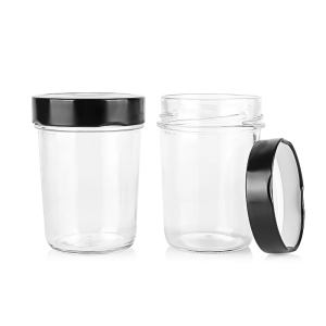 Bulk Empty 200ml Glass Mason Jars with Metal Lug Cap for Jam & Food Storage