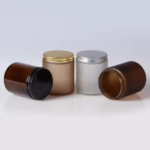 Luxury Custom Frosted Glass Jar with Lid 250ml Candle Jar