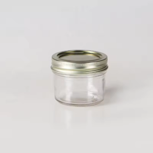 Bulk Transparent 4oz Glass Mason Jars with Metal Lids for Food