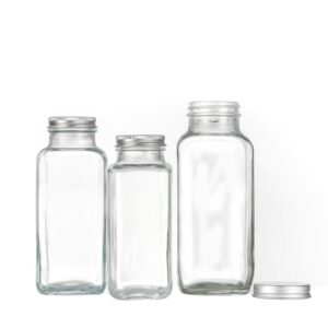 french square glass bottles wholesale